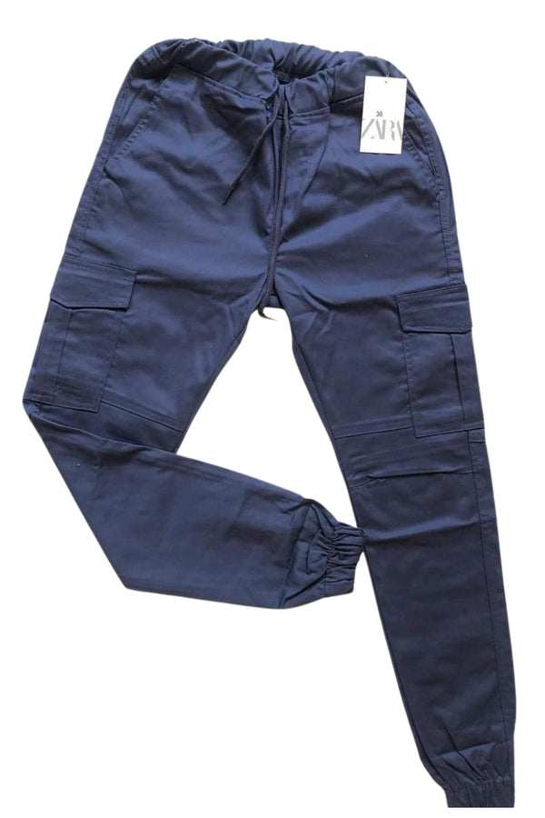 Navy Blue Six Pocket Cargo Trouser – Comfortable Everyday Wear