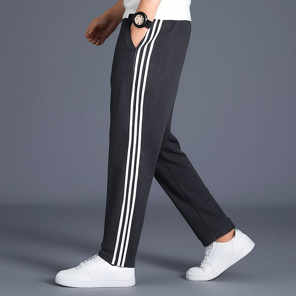 Grey Three Stripe Side Trouser